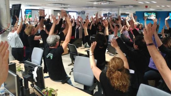 Trabajadores de negro en RTVE Trabajadores de negro en RTVE