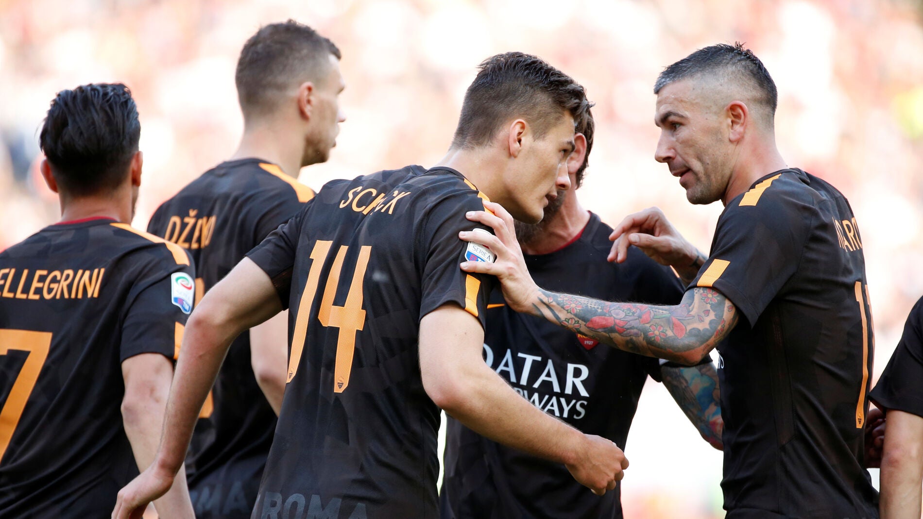 La Roma en la goleada al Chievo