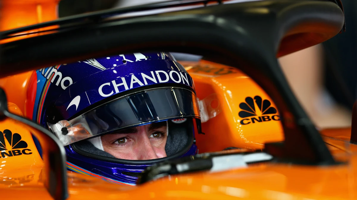 Alonso, en el cockpit del McLaren