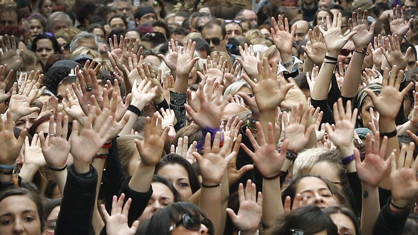 Manifestaci&oacute;n en Pamplona contra la sentencia de 'La Manada'