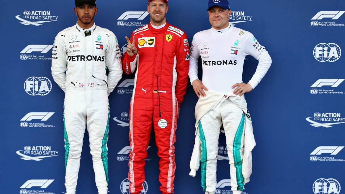 Hamilton, Vettel y Bottas