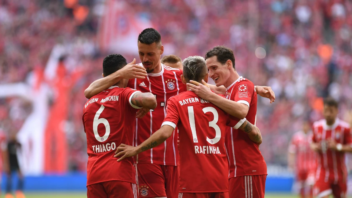 El Bayern celebra un gol