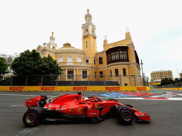 Sebastian Vettel, en Azerbaiyán Sebastian Vettel, en Azerbaiyán