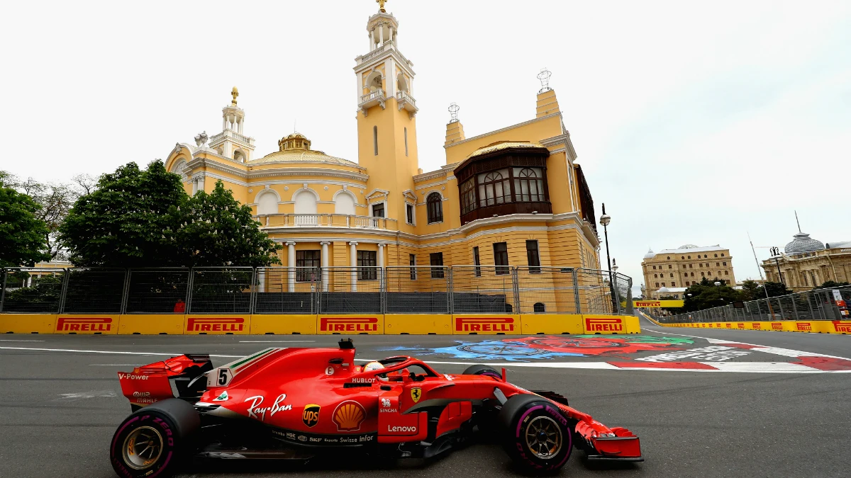 Sebastian Vettel, en Azerbaiyán Sebastian Vettel, en Azerbaiyán