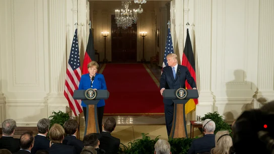 Angela Merkel y Donald Trump Angela Merkel y Donald Trump