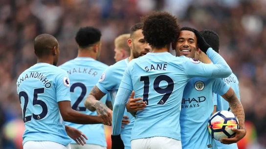El Manchester City celebrando un gol El Manchester City celebrando un gol