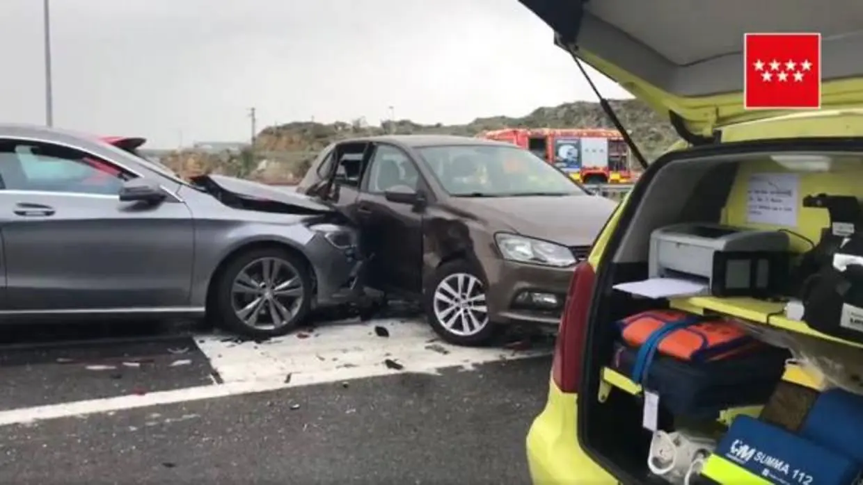 Accidente en cadena en Colmenar