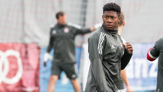 Alaba durante un entrenamiento Alaba durante un entrenamiento
