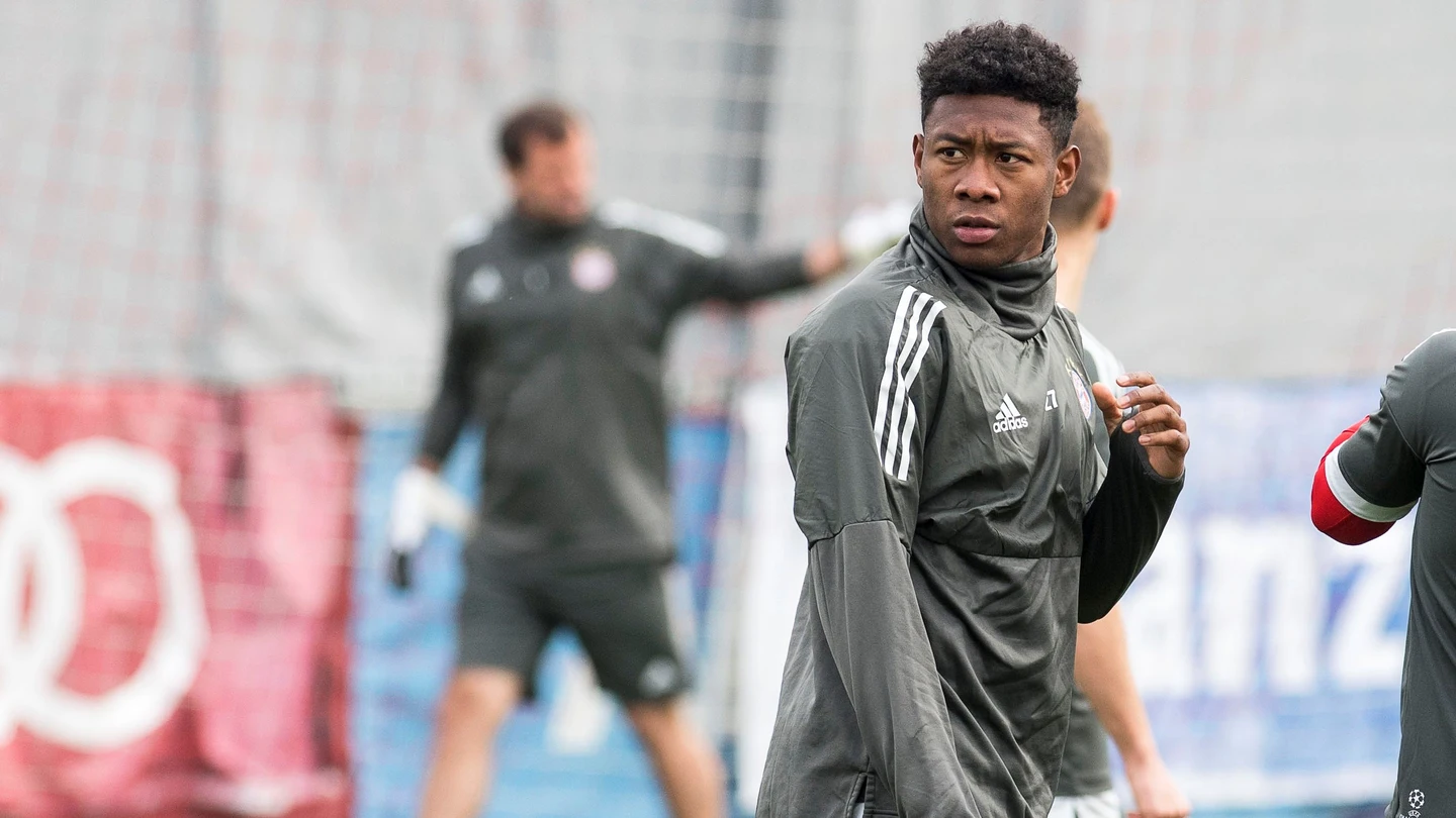 Alaba durante un entrenamiento Alaba durante un entrenamiento