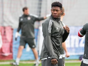 Alaba durante un entrenamiento Alaba durante un entrenamiento
