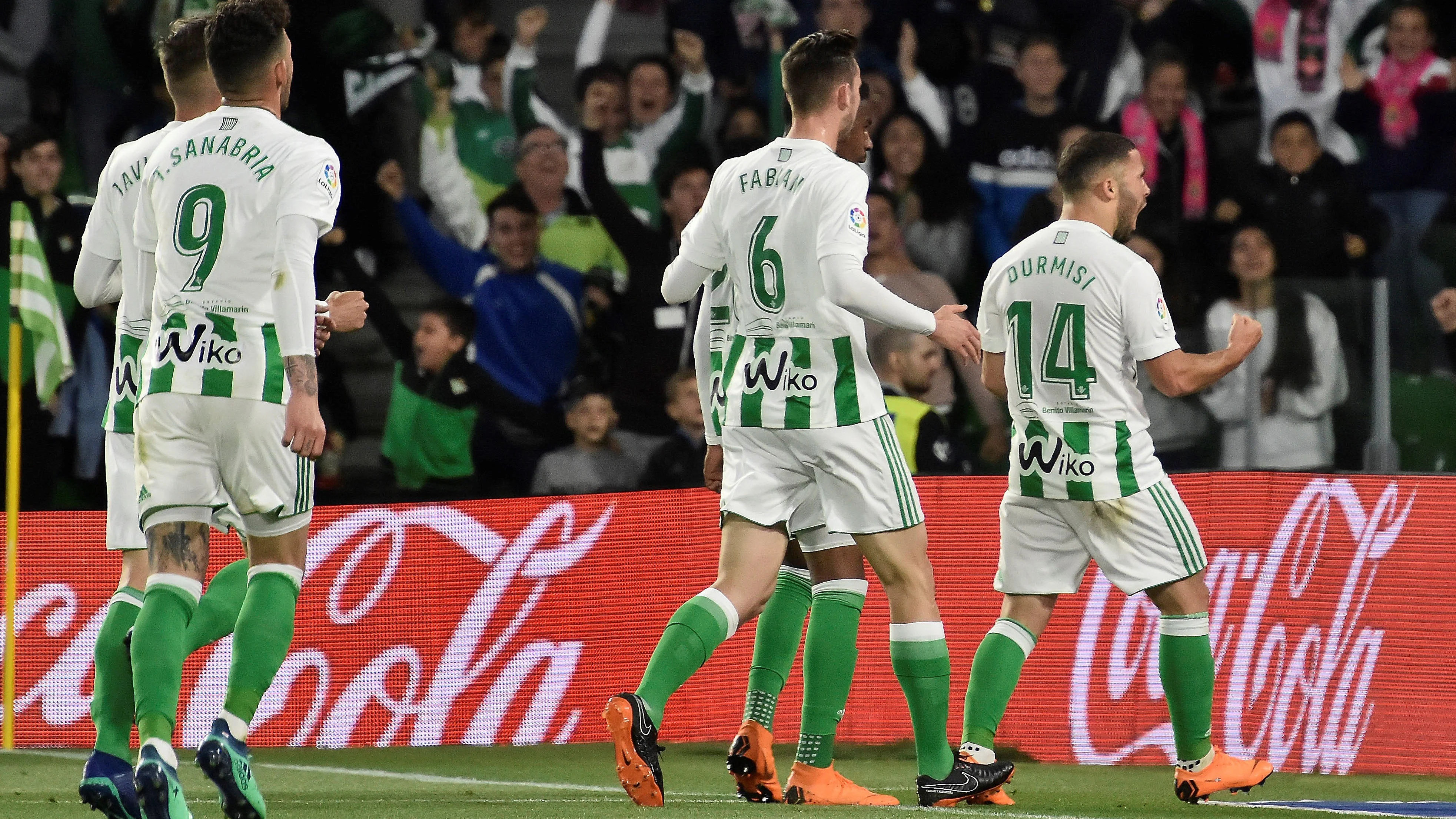 Durmisi celebra su gol contra el Málaga