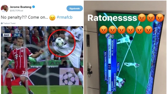 Las quejas de Boateng y Vidal durante el Real Madrid - Bayern Las quejas de Boateng y Vidal durante el Real Madrid - Bayern