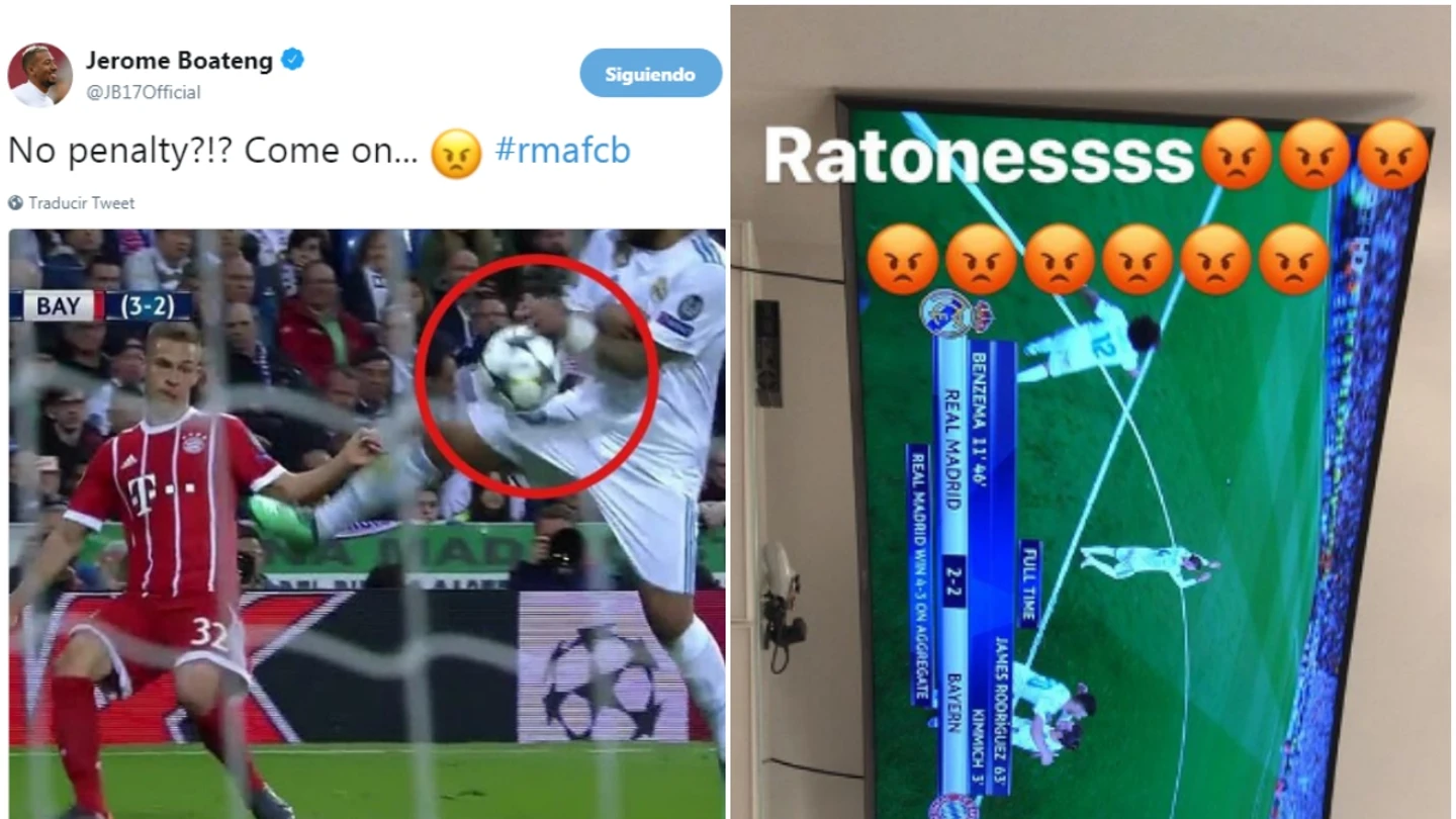 Las quejas de Boateng y Vidal durante el Real Madrid - Bayern Las quejas de Boateng y Vidal durante el Real Madrid - Bayern