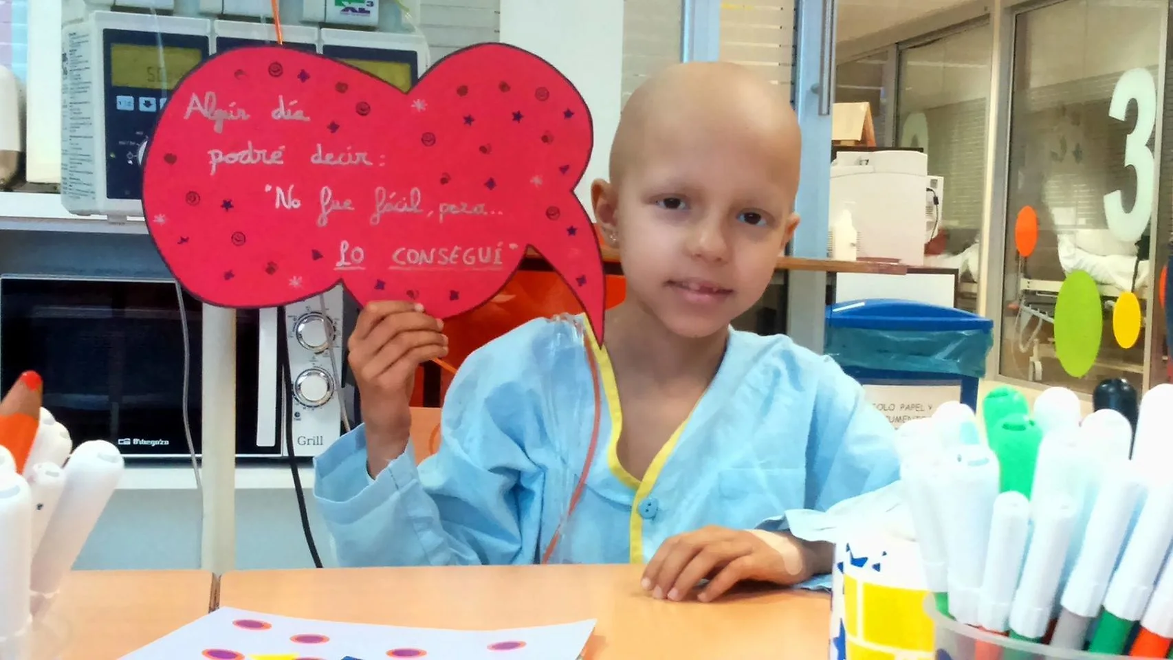 Marta, durante una de sus estancias en el hospital