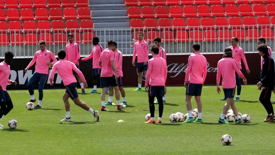 Entrenamiento del Atlético de Madrid en el Cerro del Espino, en Majadahonda Entrenamiento del Atlético de Madrid en el Cerro del Espino, en Majadahonda