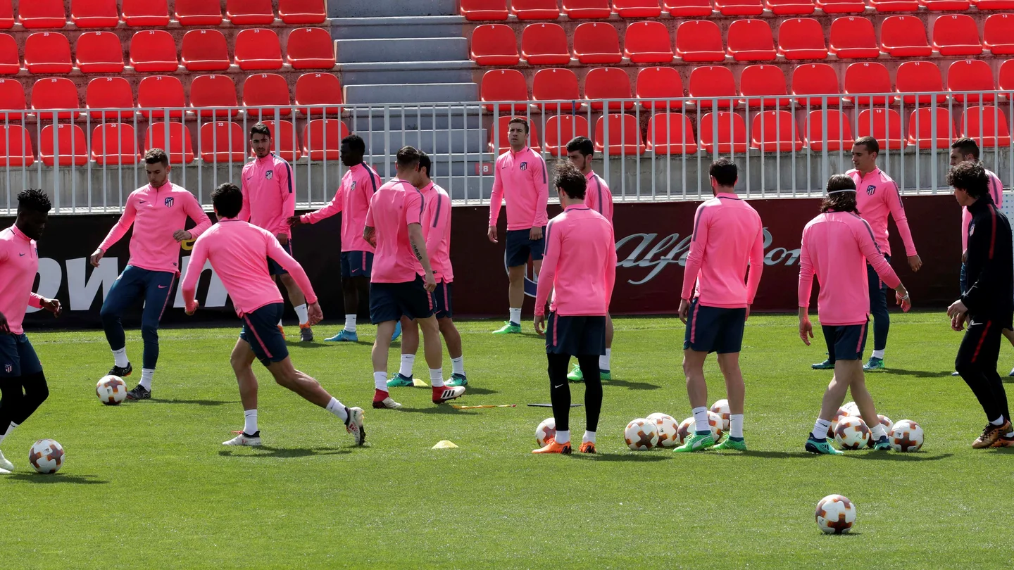 Entrenamiento del Atlético de Madrid en el Cerro del Espino, en Majadahonda Entrenamiento del Atlético de Madrid en el Cerro del Espino, en Majadahonda