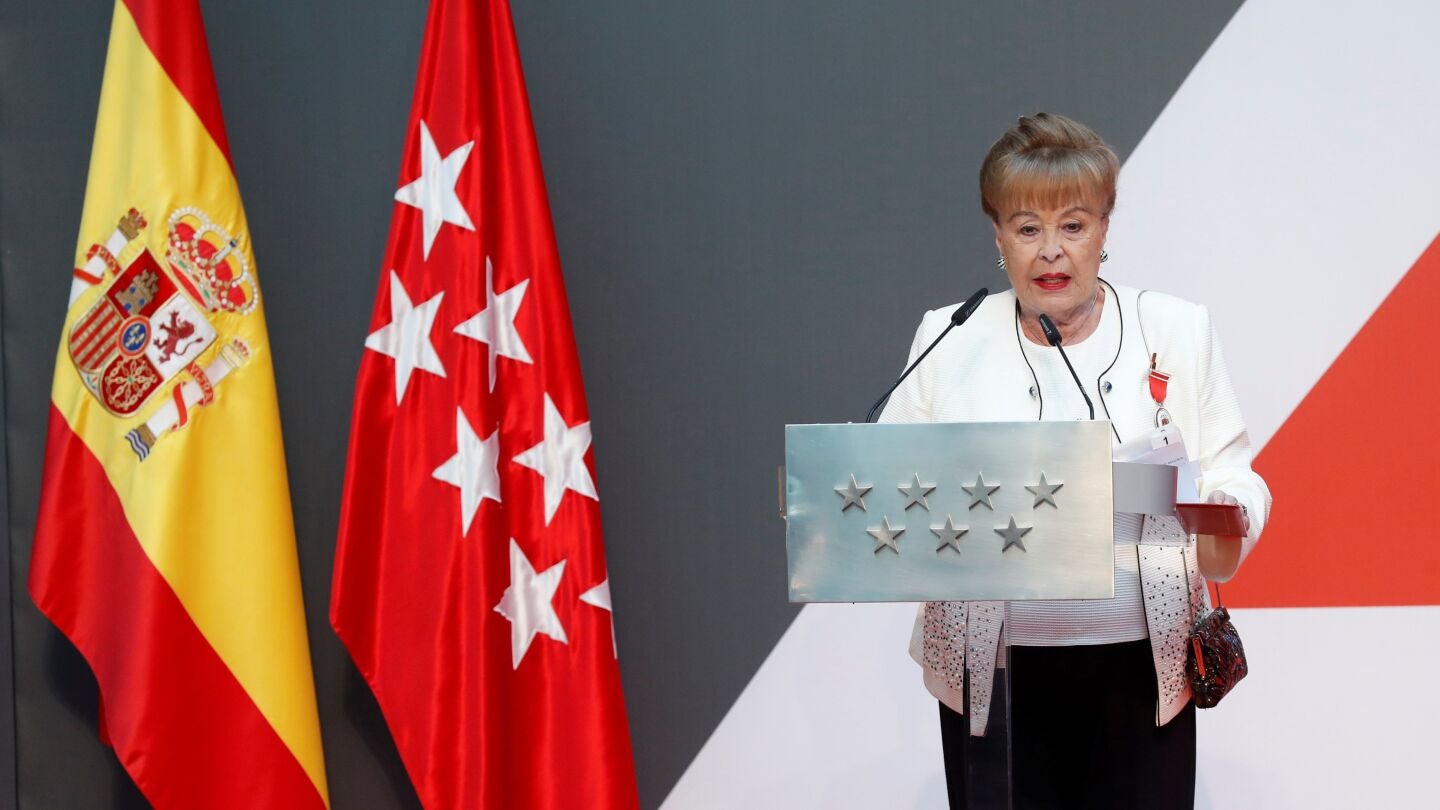 La actriz Gemma Cuervo, galardonada con la Medalla de Plata de la Comunidad de Madrid