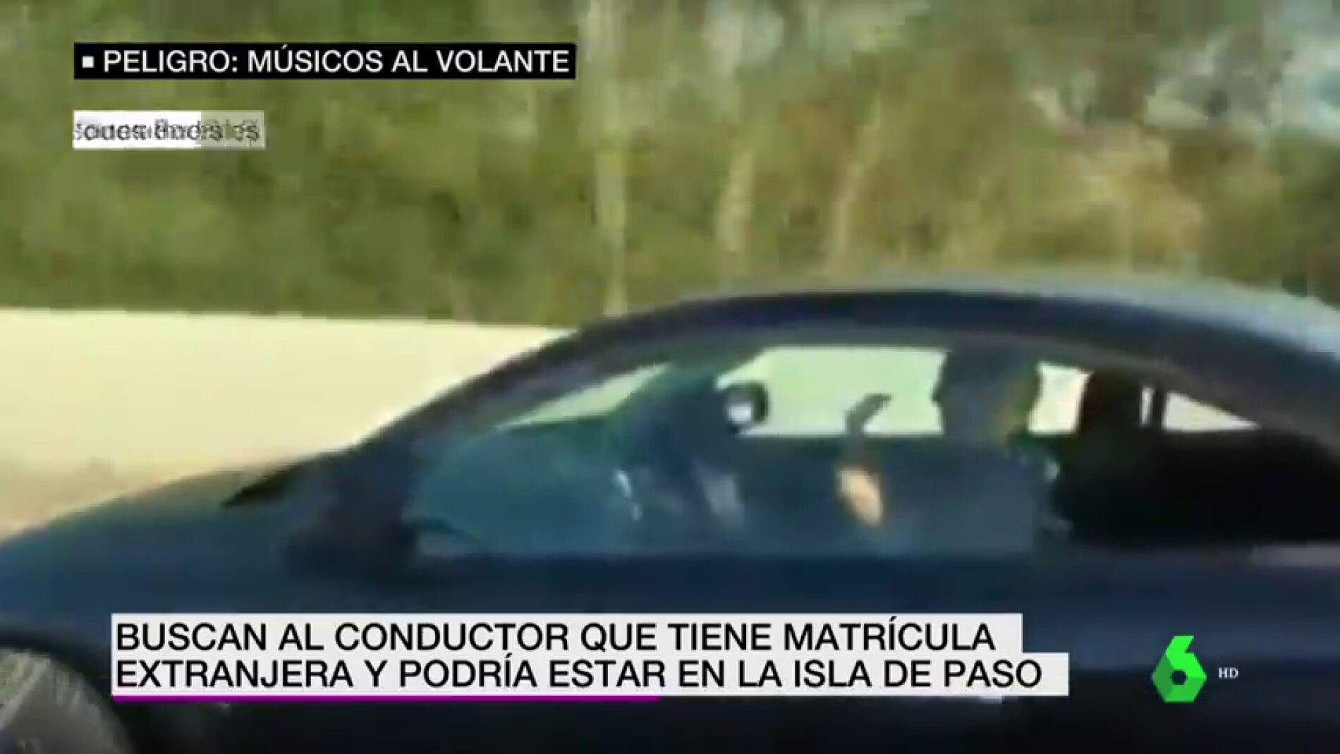 Buscan a un hombre que tocaba la guitarra mientras conduc&iacute;a