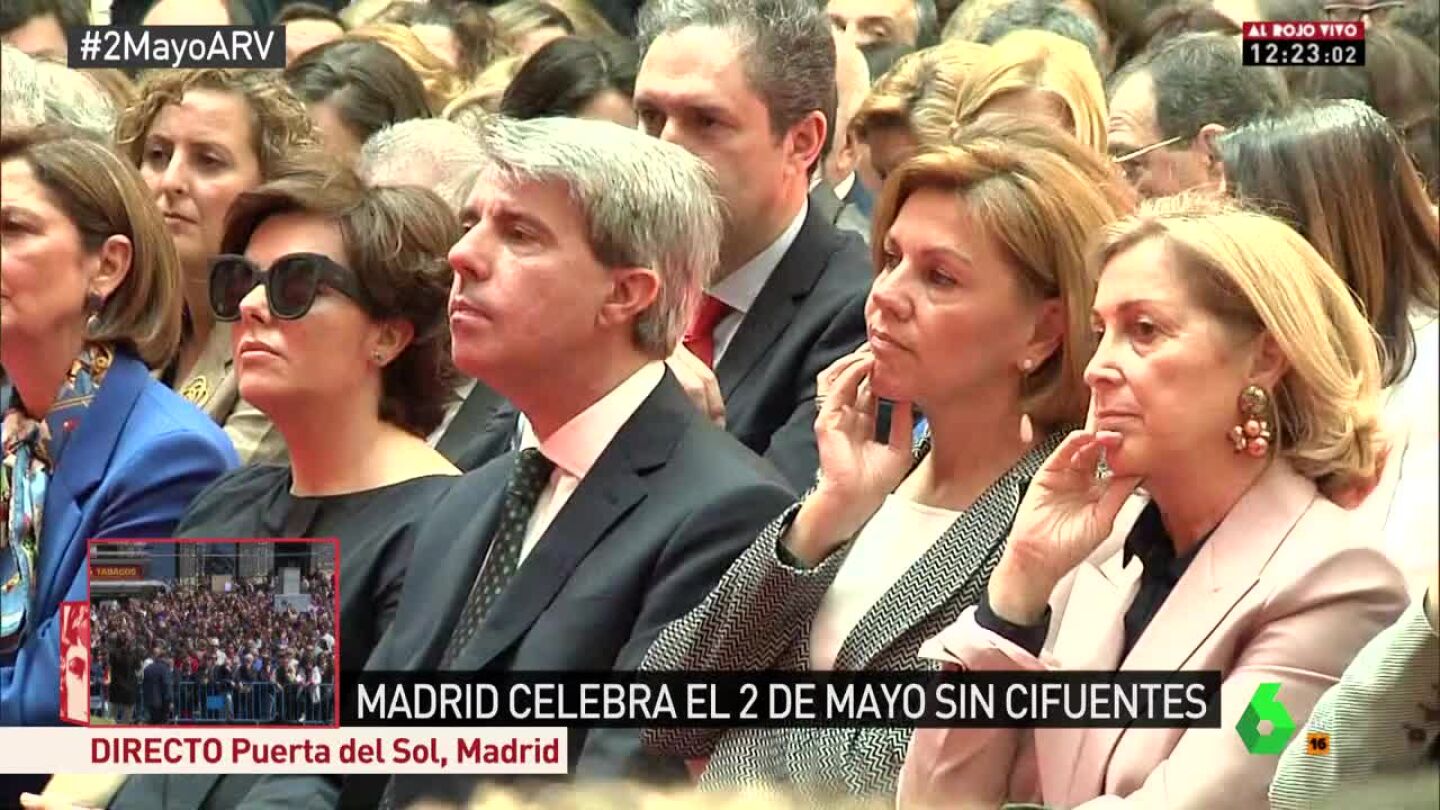 S&aacute;enz de Santamar&iacute;a y De Cospedal en los actos del 2 de Mayo