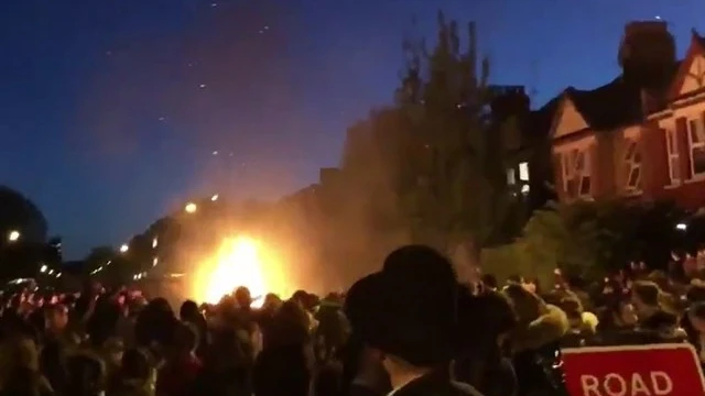 Momento en el que sucede la explosión en en norte de Londres Momento en el que sucede la explosión en en norte de Londres