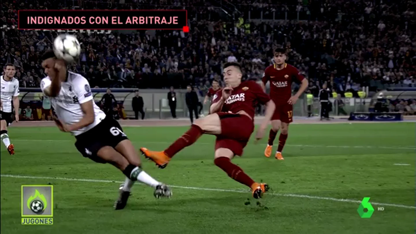 LA ROMA 'ESTALLA' CONTRA EL ÁRBITRO LA ROMA 'ESTALLA' CONTRA EL ÁRBITRO