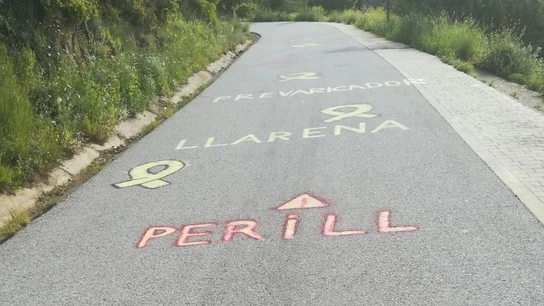 Pintadas contra el juez Llarena Pintadas contra Llarena