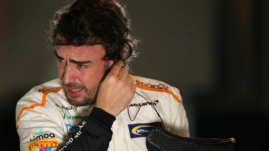 Fernando Alonso, tras una carrera Fernando Alonso, tras una carrera