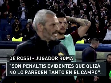 Monchi, Di Francesco, de Rossi... La Roma estalla por la mano no pitada ante el Liverpool Monchi, Di Francesco, de Rossi... La Roma estalla por la mano no pitada ante el Liverpool