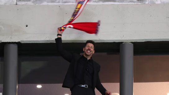 Simeone celebra el pase a la final de la Europa League del Atlético de Madrid Simeone celebra el pase a la final de la Europa League del Atlético de Madrid
