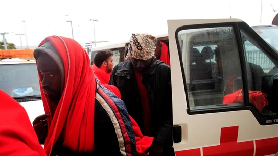 Imagen de archivo de un puesto de la Cruz Roja Imagen de archivo de un puesto de la Cruz Roja