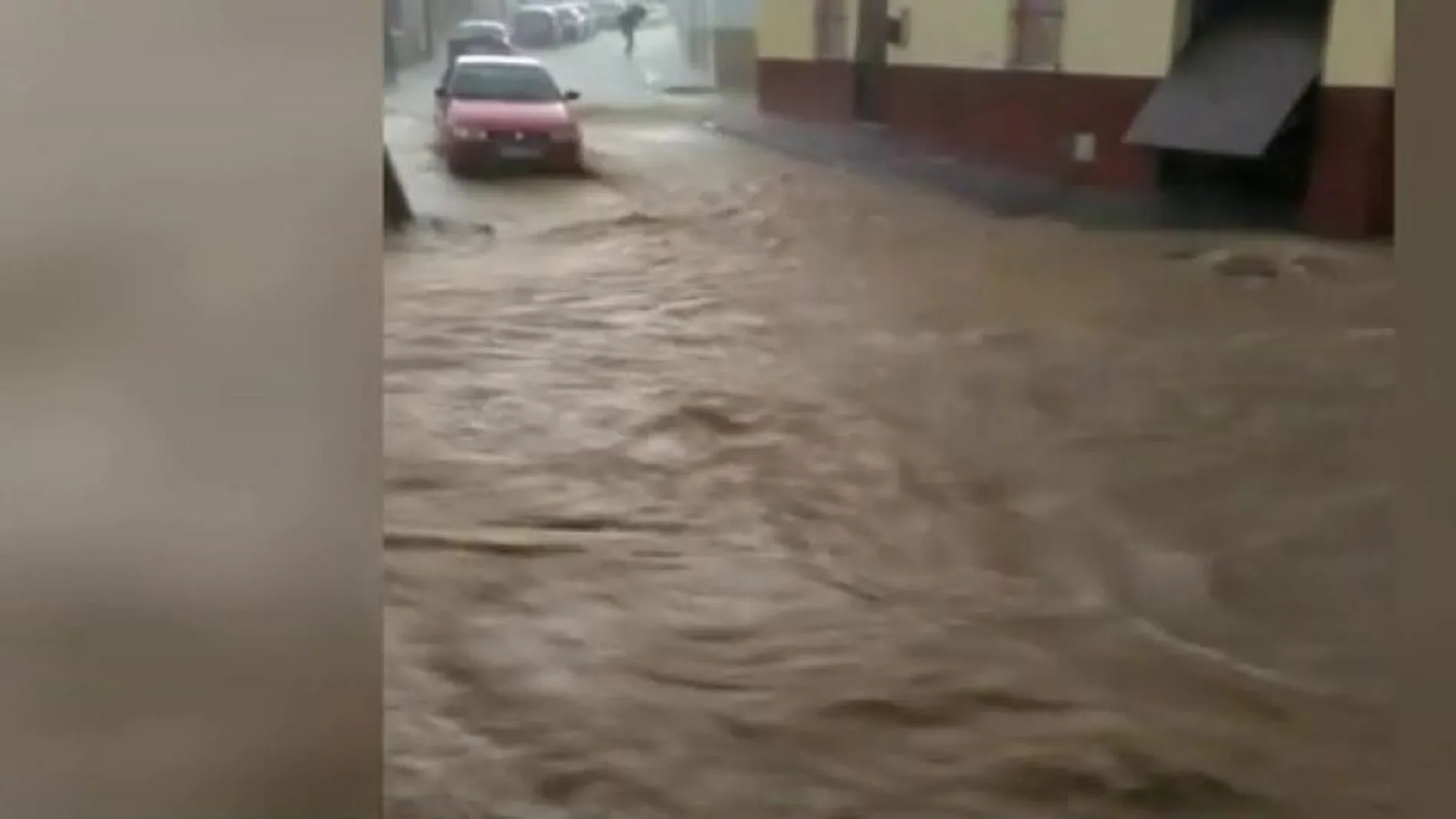 Inundación por las fuertes tormentas en Málaga