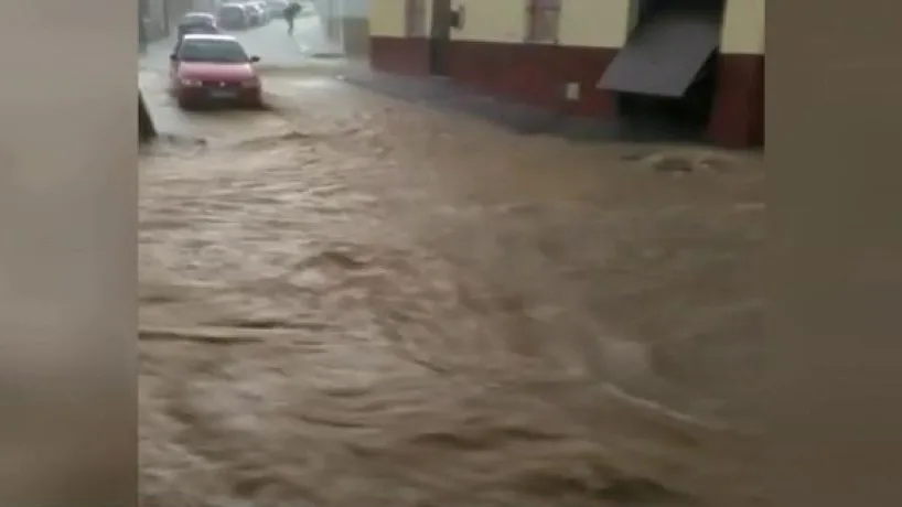 Inundación por las fuertes tormentas en Málaga