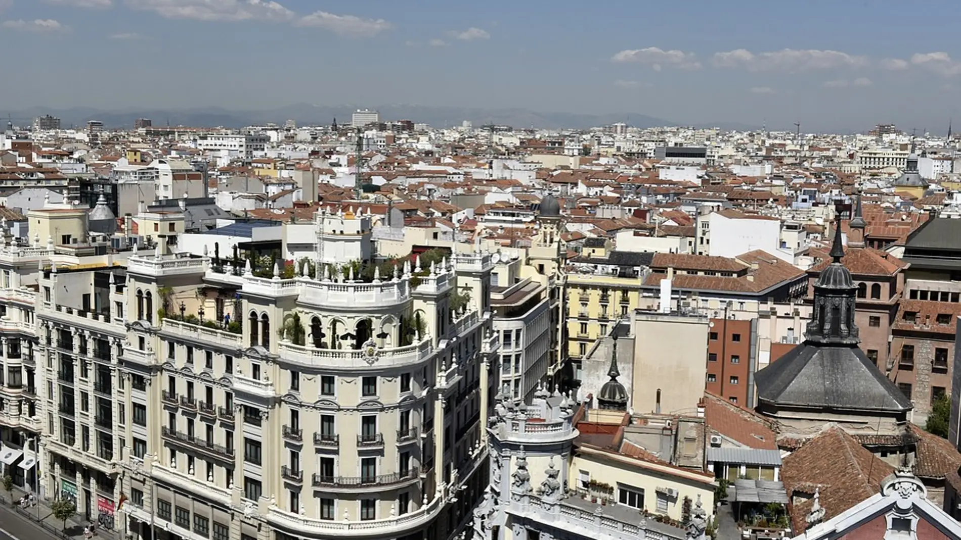 Imagen de la ciudad de Madrid desde el aire