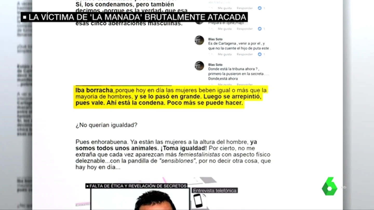 Ataques de La Tribuna de Cartagena a la víctima de 'La Manada' Ataques de La Tribuna de Cartagena a la víctima de 'La Manada'