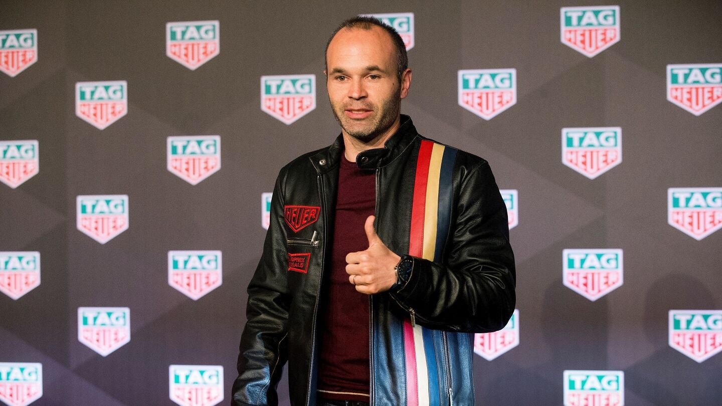 Andr&eacute;s Iniesta, durante un acto publicitario