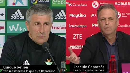 Quique Setién vs Joaquín Caparros Quique Setién vs Joaquín Caparros