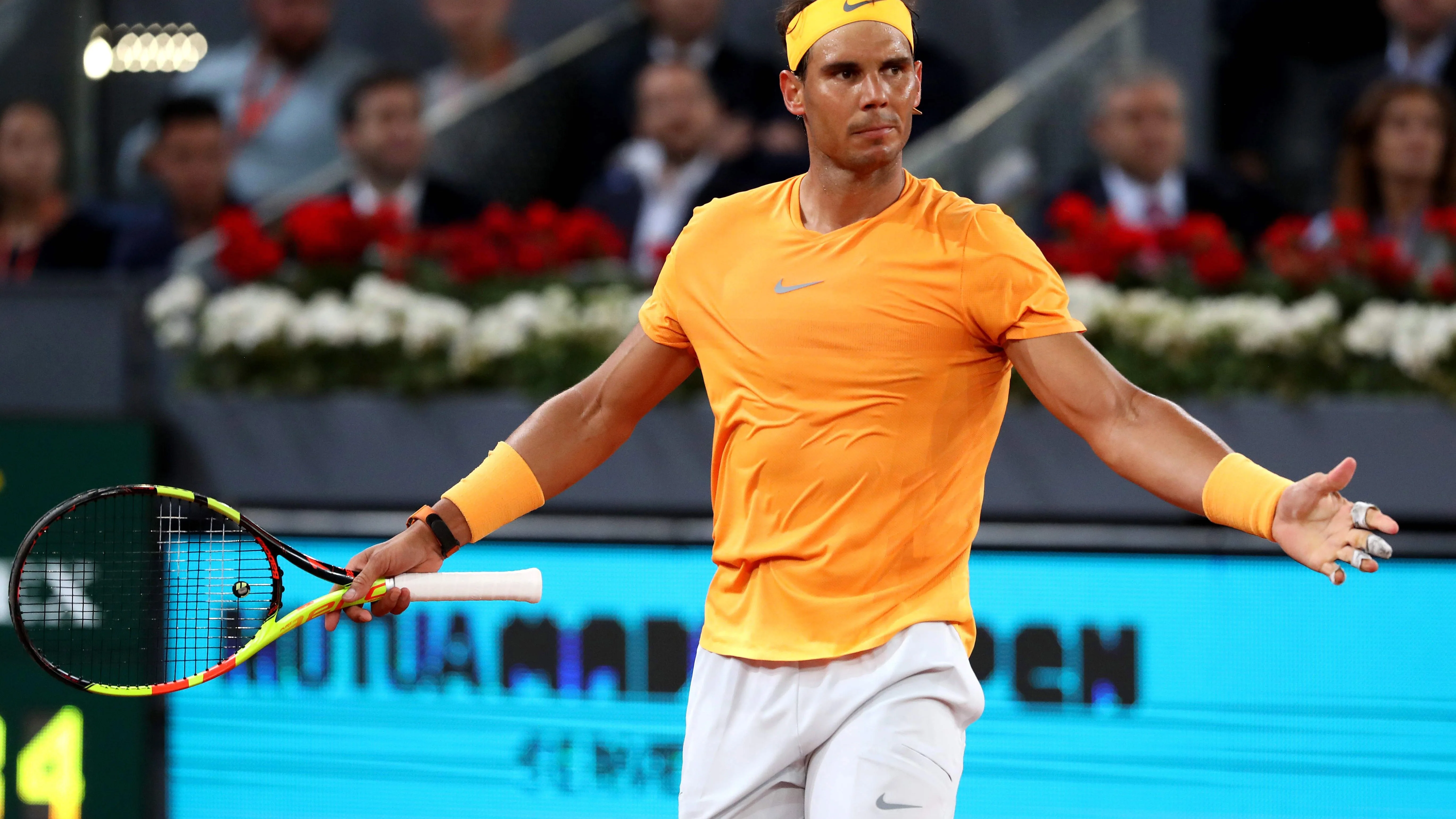 Rafa Nadal, en acción en el Mutua Madrid Open