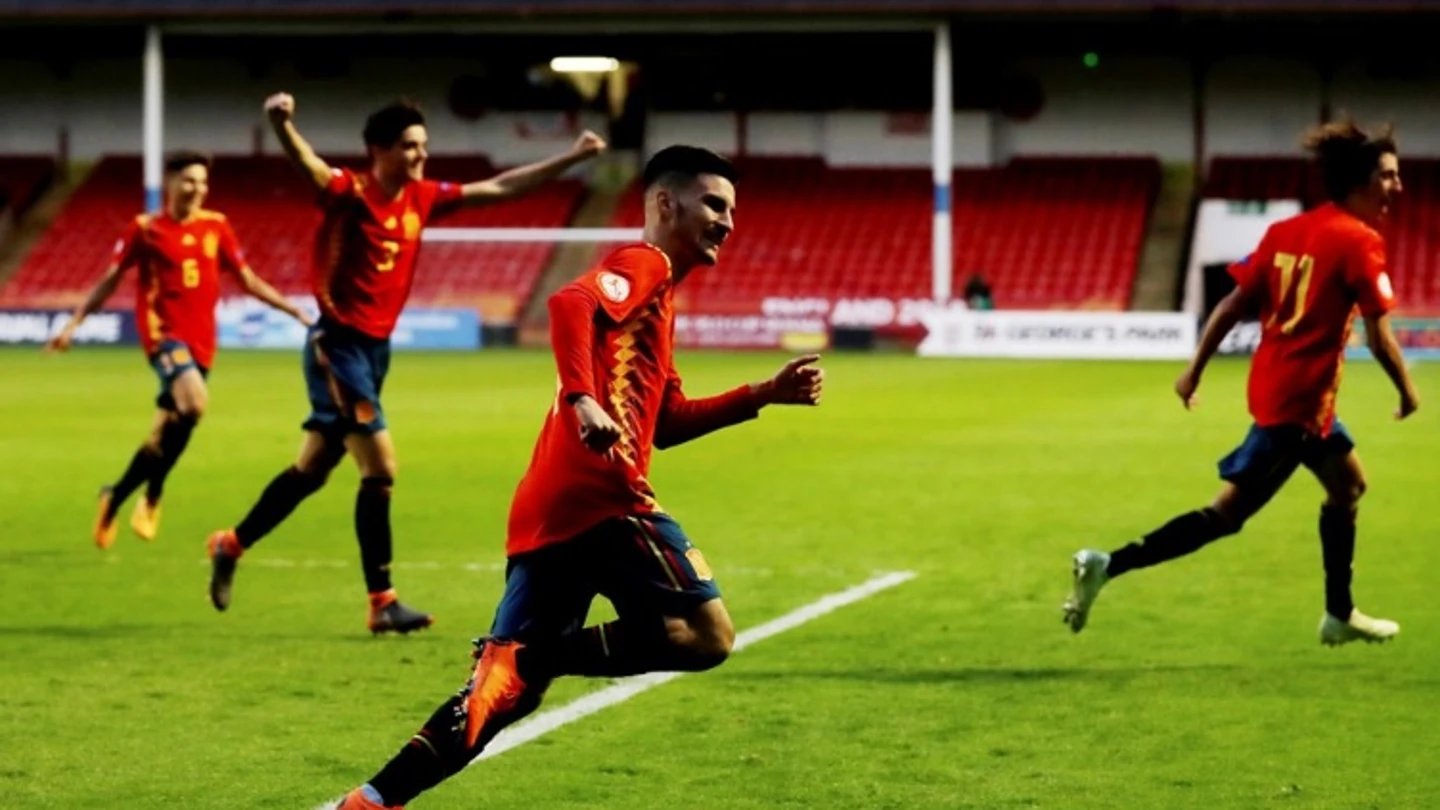 España celebra un gol ante Alemania España celebra un gol ante Alemania