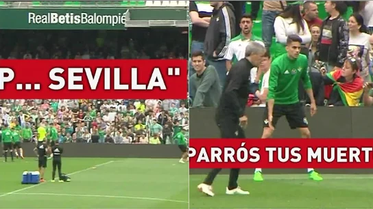 Insultos al Sevilla y a Caparros en el entrenamiento del Betis Insultos al Sevilla y a Caparros en el entrenamiento del Betis