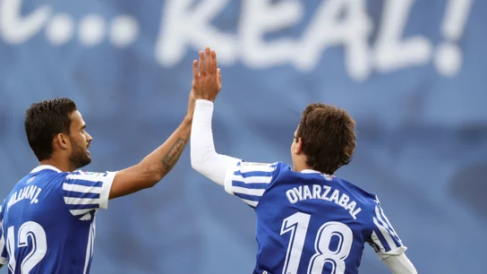 Oyarzabal celebrando un gol Oyarzabal celebrando un gol