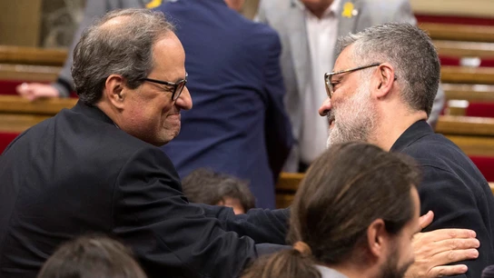 Quim Torra y Carles Riera Quim Torra y Carles Riera