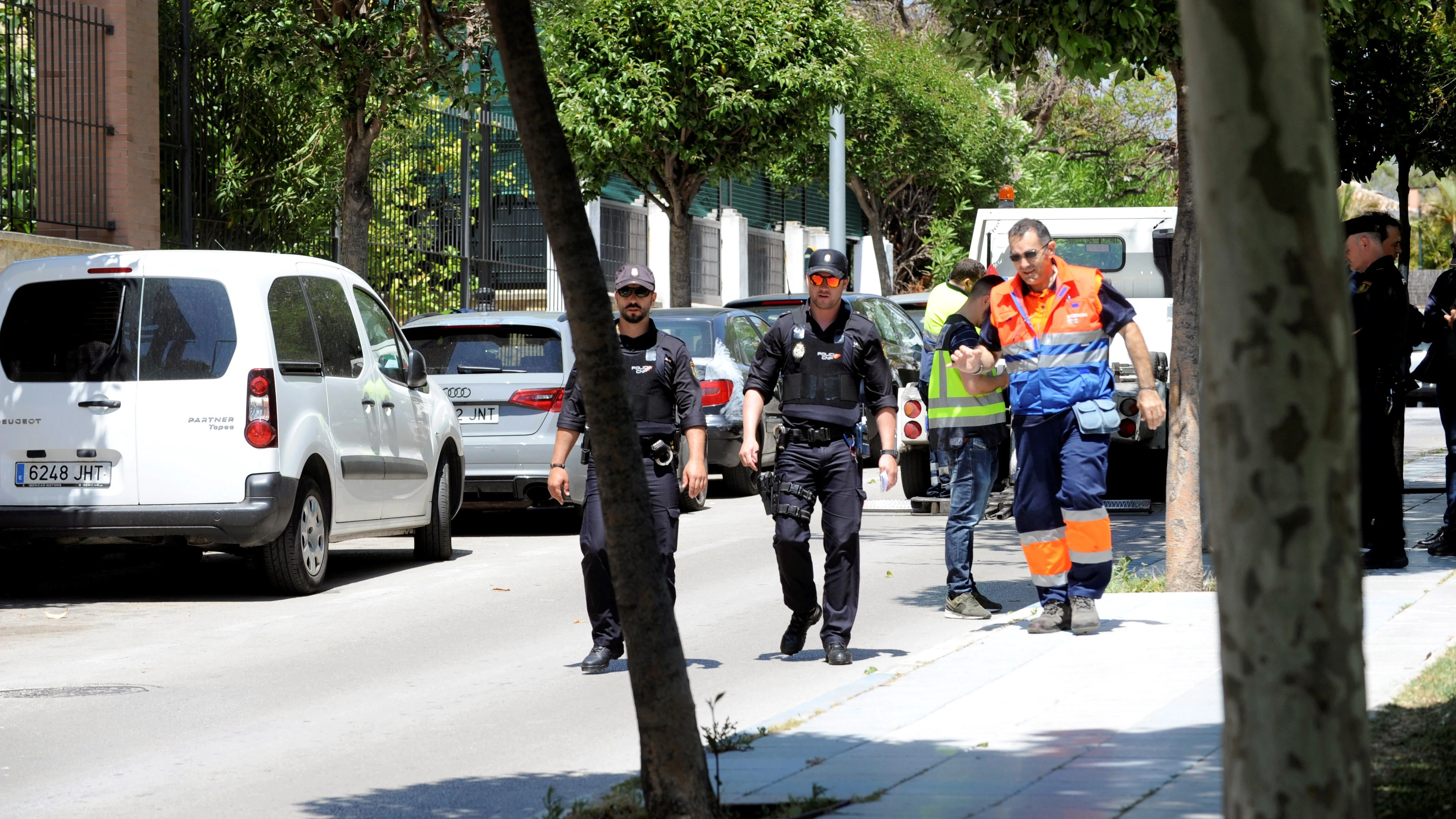 Alrededores del lugar donde se ha producido el asesinato en Marbella