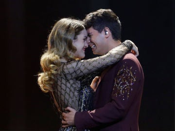 Alfred y Amaia durante su actuación en Eurovisión 2018 Alfred y Amaia durante su actuación en Eurovisión 2018