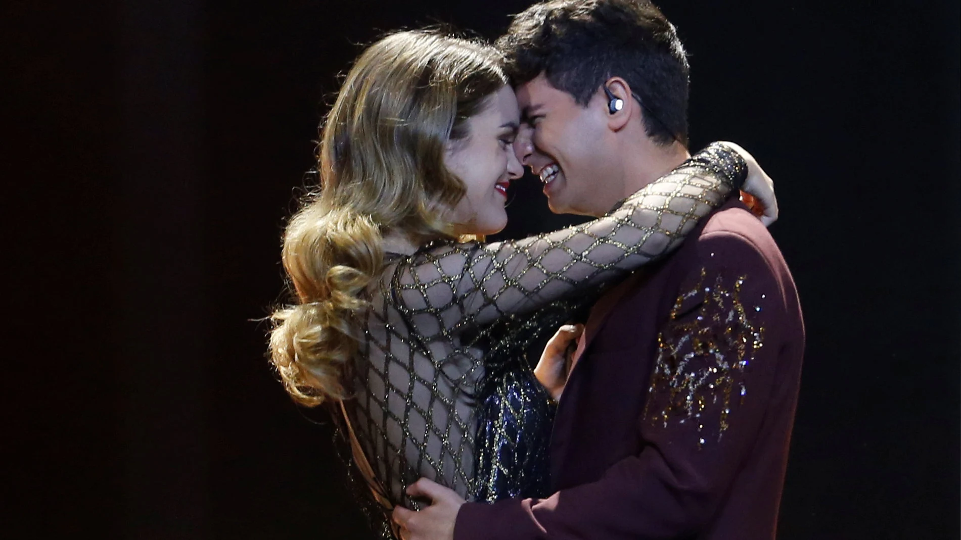 Alfred y Amaia durante su actuación en Eurovisión 2018