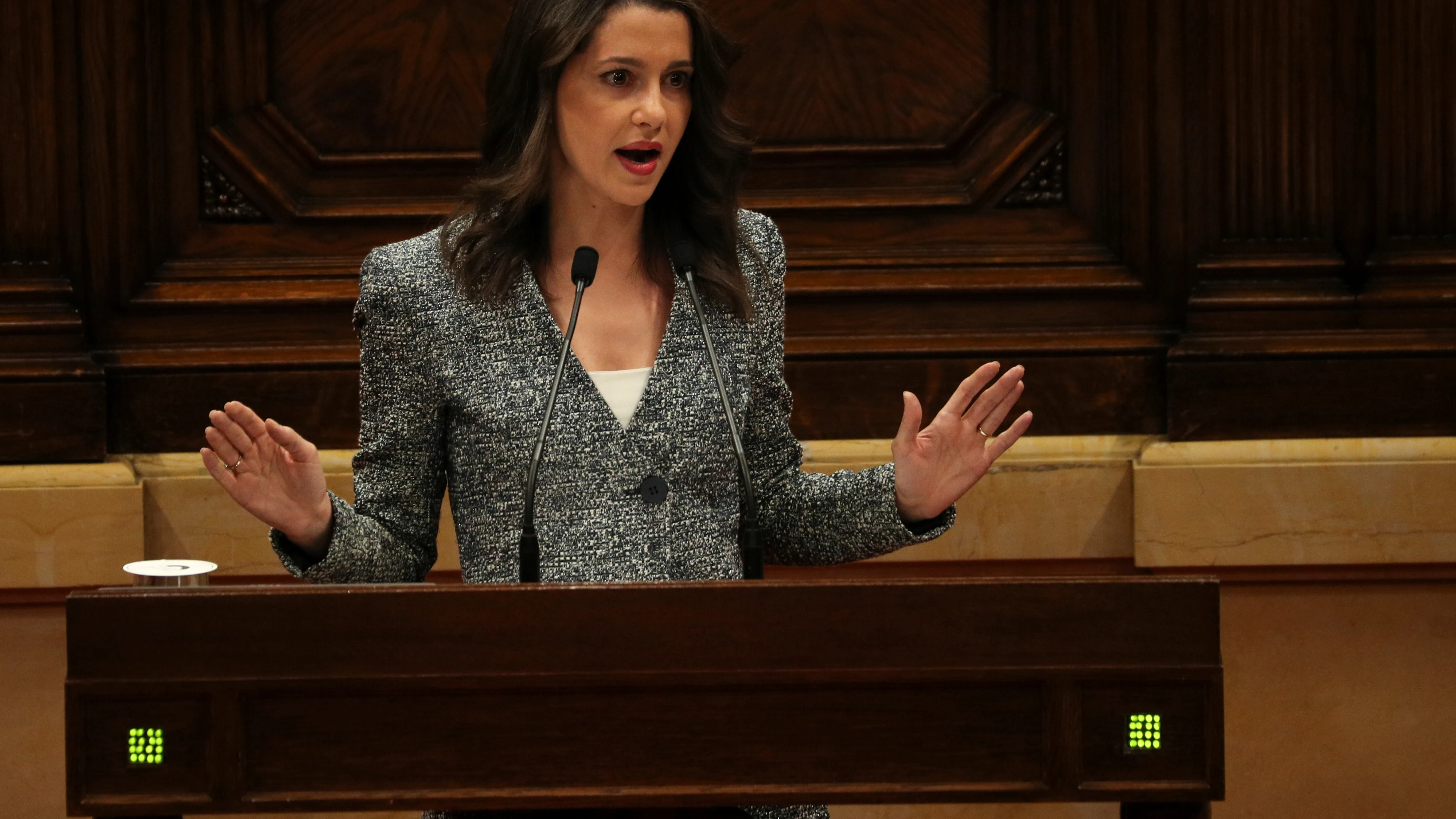 Inés Arrimadas en la segunda sesión del debate de investidura