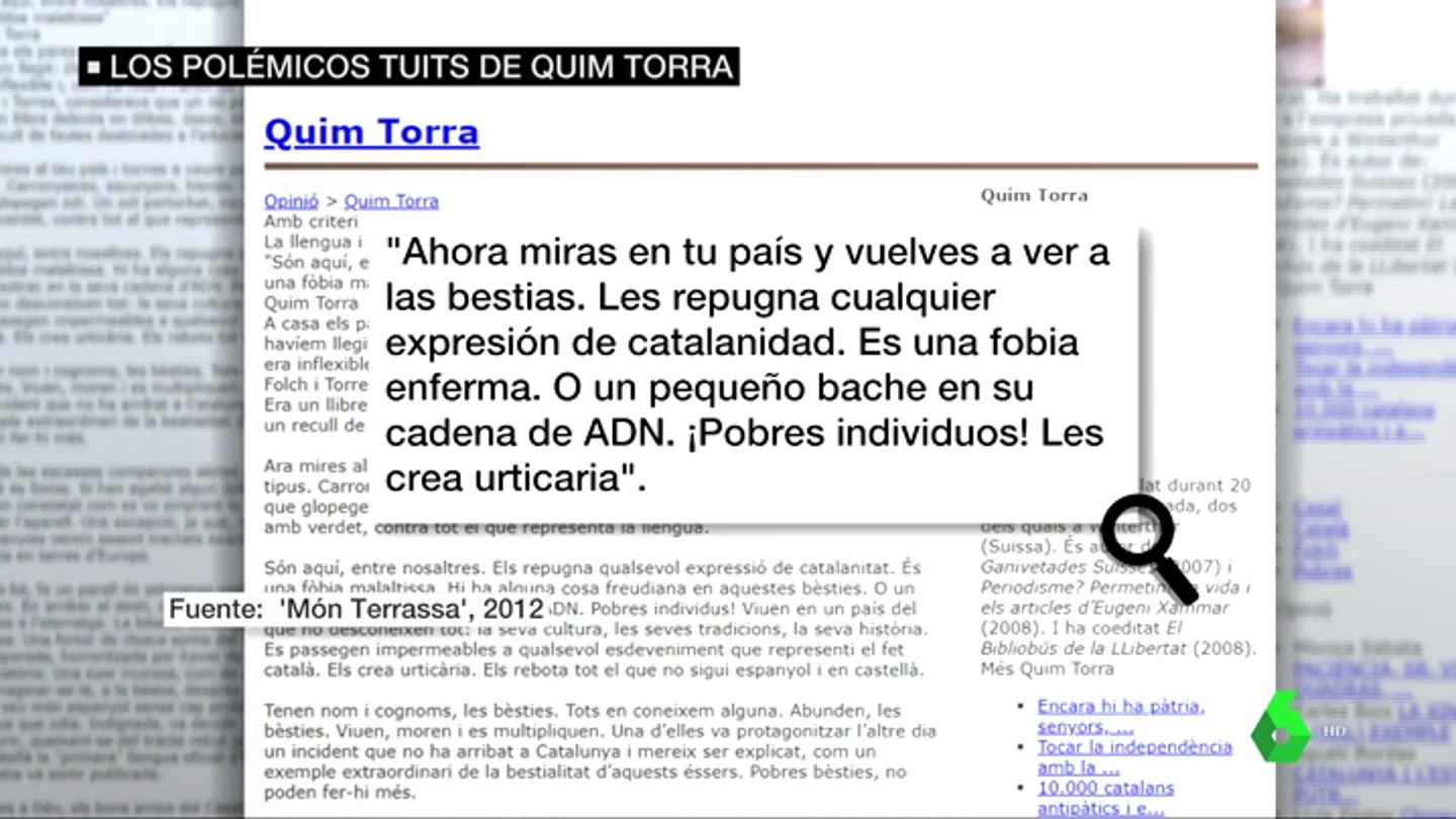 Ataques a España, Andalucía, el castellano... estos son los polémicos artículos de opinión del president Quim Torra: Ataques a España, Andalucía, el castellano... estos son los polémicos artículos de opinión del president Quim Torra: