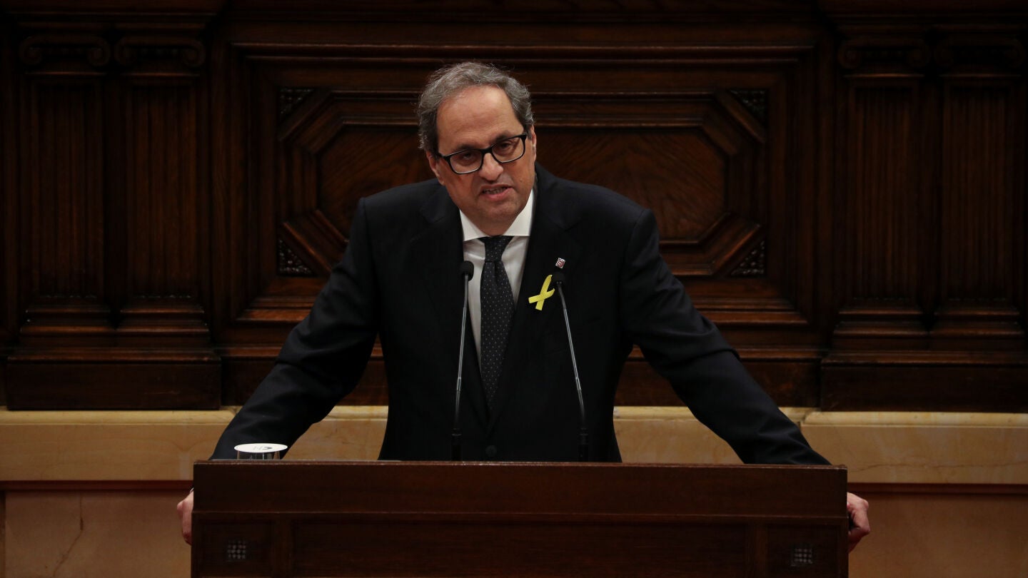 Quim Torra en la segunda sesi&oacute;n del debate de investidura