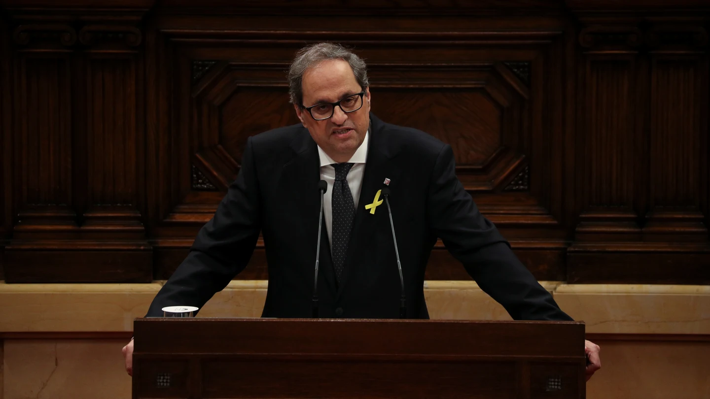 Quim Torra en la segunda sesión del debate de investidura Quim Torra en la segunda sesión del debate de investidura