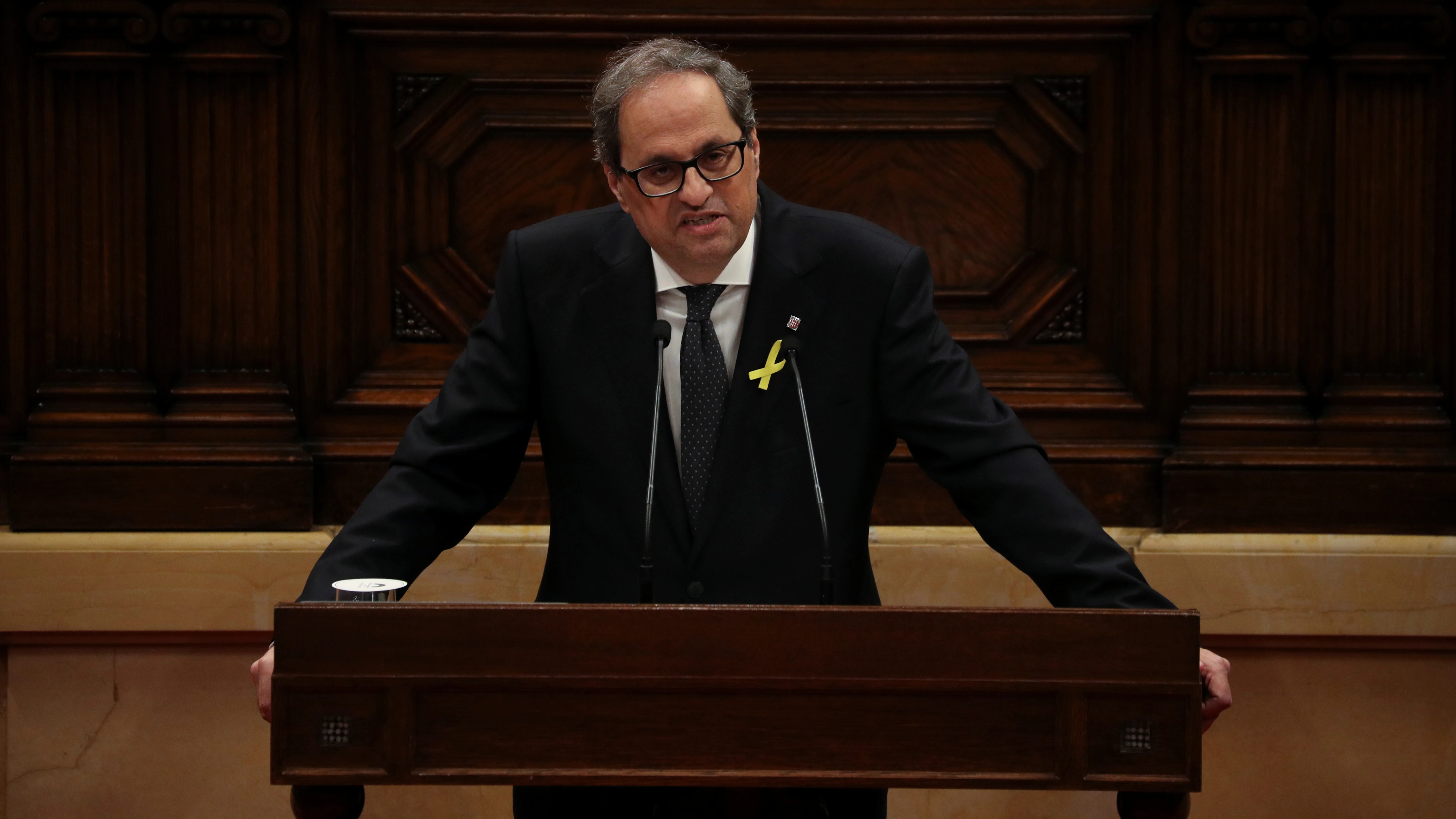 Quim Torra en la segunda sesión del debate de investidura