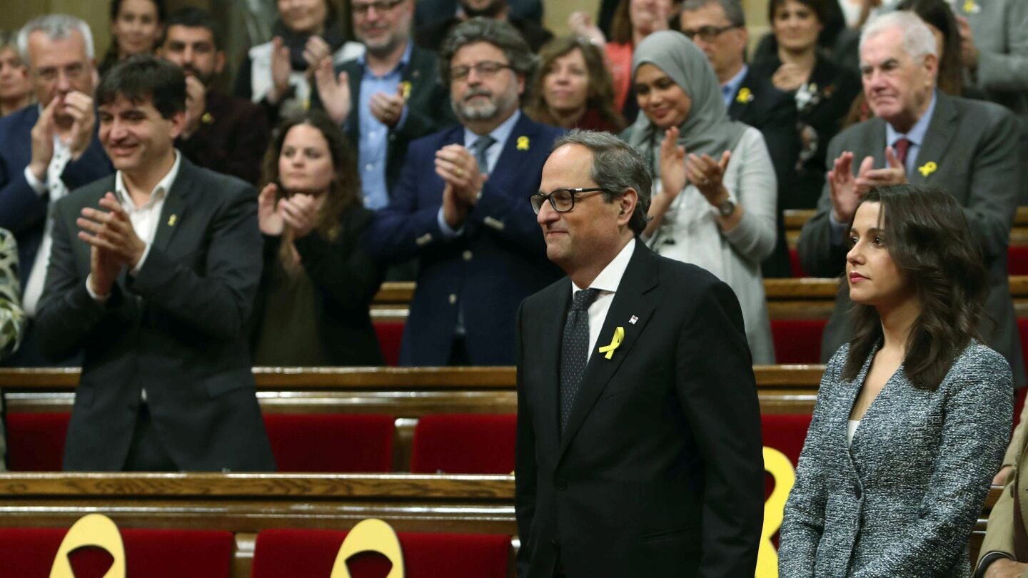 Quim Torra, en la sesi&oacute;n de investidura como president de la Generalitat